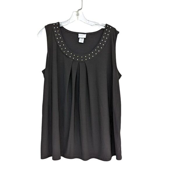 Jaclyn Smith 1X Black Tank Top - Picture 1 of 4
